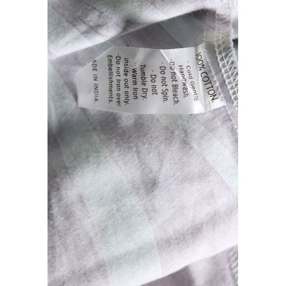 Rebecca Christen Womens Striped Button Down A Line Dress Blue Purple Size Small - Picture 5 of 10